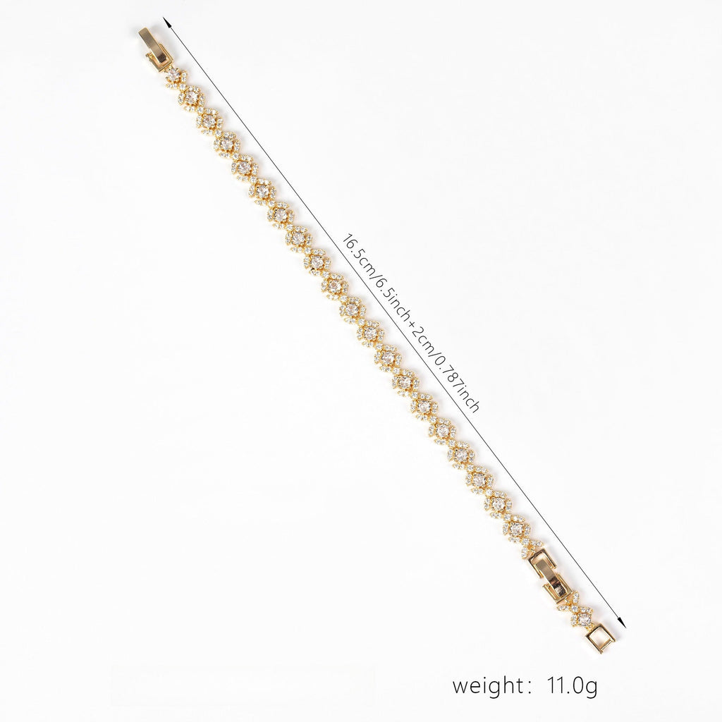 Small Cross Cubic Zirconia Bracelet Vera Lux