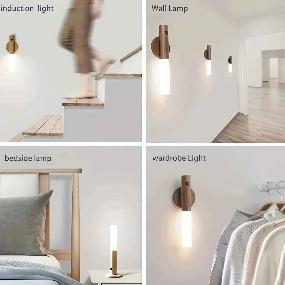 Intelligent Human Body Induction LED Night Light – Rechargeable Wall Light for Corridor, Cabinet, and Toilet My Store