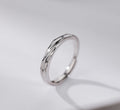 S925 Sterling Silver Love Frequency Couple Rings, Minimalist Wavy Texture Pair Rings, Micro-set Zirconia, Light Luxury Finger Rings Vera Lux