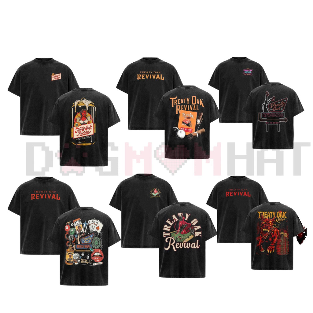 Treaty Oak Revival T-Shirt – Retro Rock Band Shirt, Vintage Music Graphic Tee, Unisex Cotton Dog Mom Hat