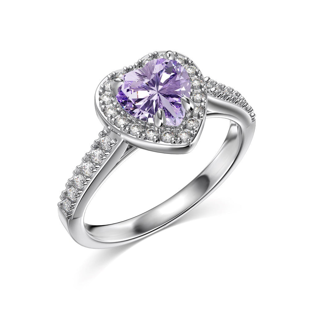 12 Zodiac Colorful Zircon Silver Ring For Women Vera Lux