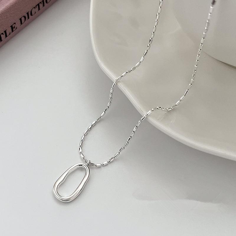 New Oval Figaro Chain S999 Sterling Silver Necklace For Women, Light Luxury High-End INS Trending Jewelry Vera Lux