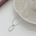 New Oval Figaro Chain S999 Sterling Silver Necklace For Women, Light Luxury High-End INS Trending Jewelry Vera Lux