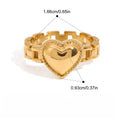 18K gold heart titanium steel ring Vera Lux