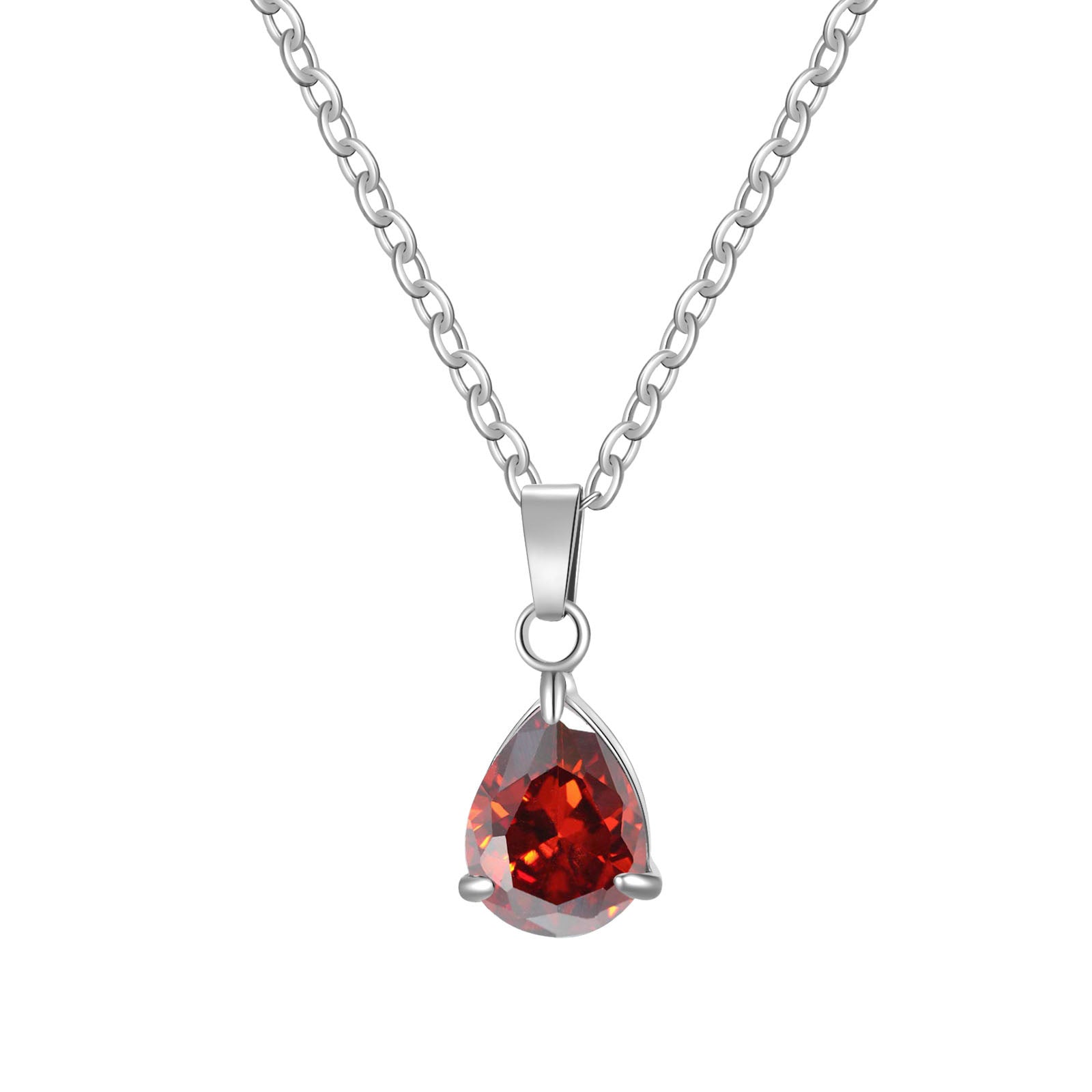 3A Water Drop Zircon Small Pendant Solitaire Pear-Shaped Zircon Womens Clavicle Chain Vera Lux