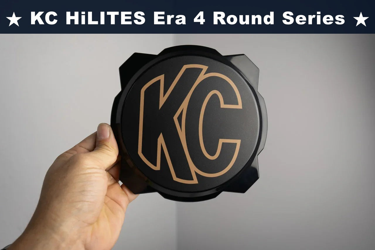 KC HiLITES Era 4 ROUND Series Light Cover Overlays - Universal StickerFab