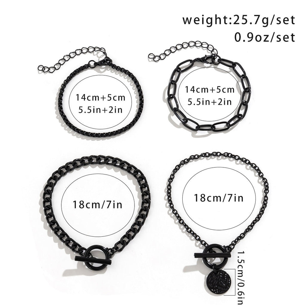 Sweet and Cool Black Halloween Coin Charm Bracelet Vera Lux