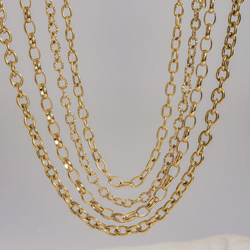 18K gold chain design exquisite simple necklace Vera Lux