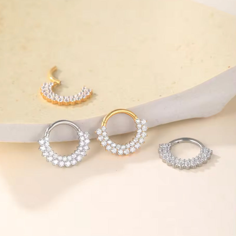 G23 Titanium Alloy Zircon Nose Stud Vera Lux