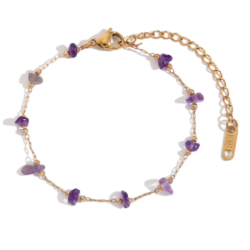 Fashionable Natural Pebble Handmade Bracelet Vera Lux
