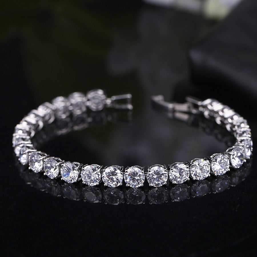 S925 Sterling Silver Lightweight Luxury Zircon Bracelet Vera Lux