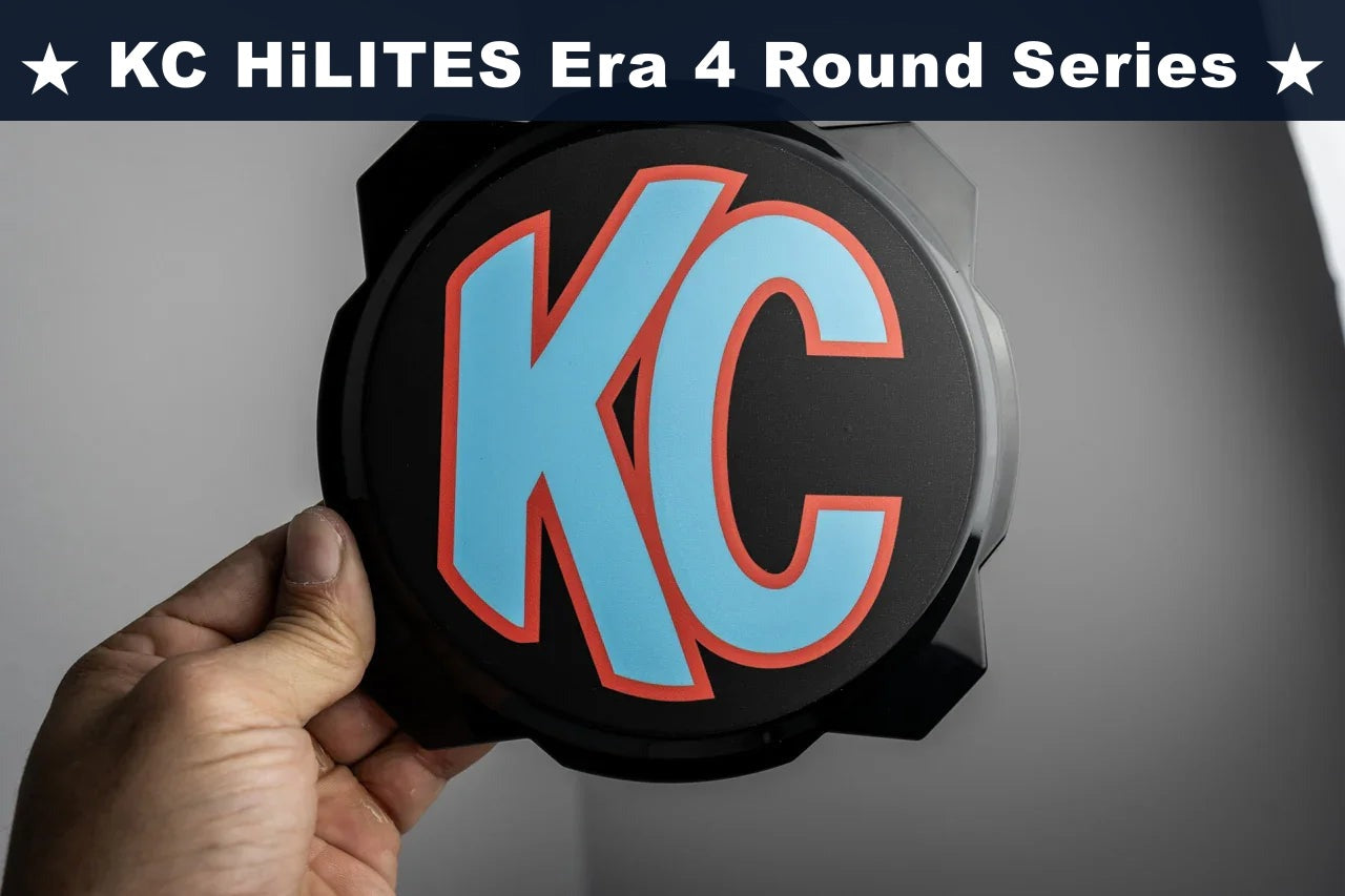 KC HiLITES Era 4 ROUND Series Light Cover Overlays - Universal StickerFab