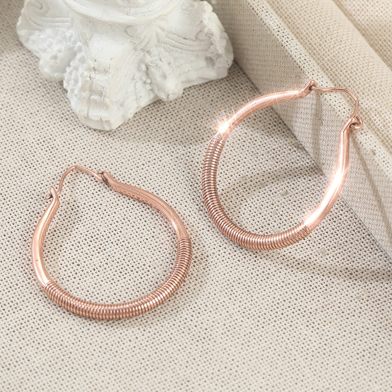 Women's Retro Large Hoop Earrings Jewelry Vera Lux
