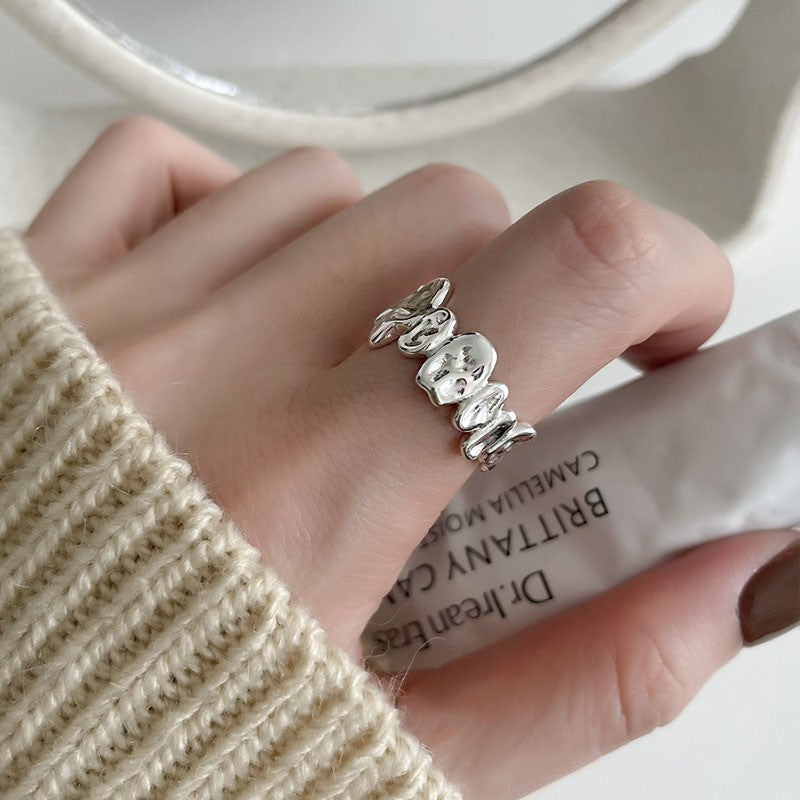 INS Style Minimalist Non-Tarnish 925 Silver Band Rings Vera Lux