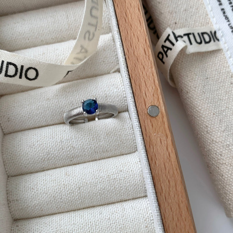 Color Diamond Inlaid Ring For Women, Adjustable, Minimalist Cool Style, Fashionable Couple Rings Vera Lux