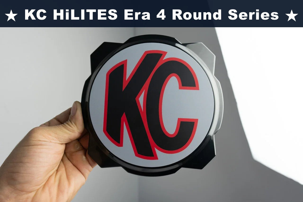 KC HiLITES Era 4 ROUND Series Light Cover Overlays - Universal StickerFab