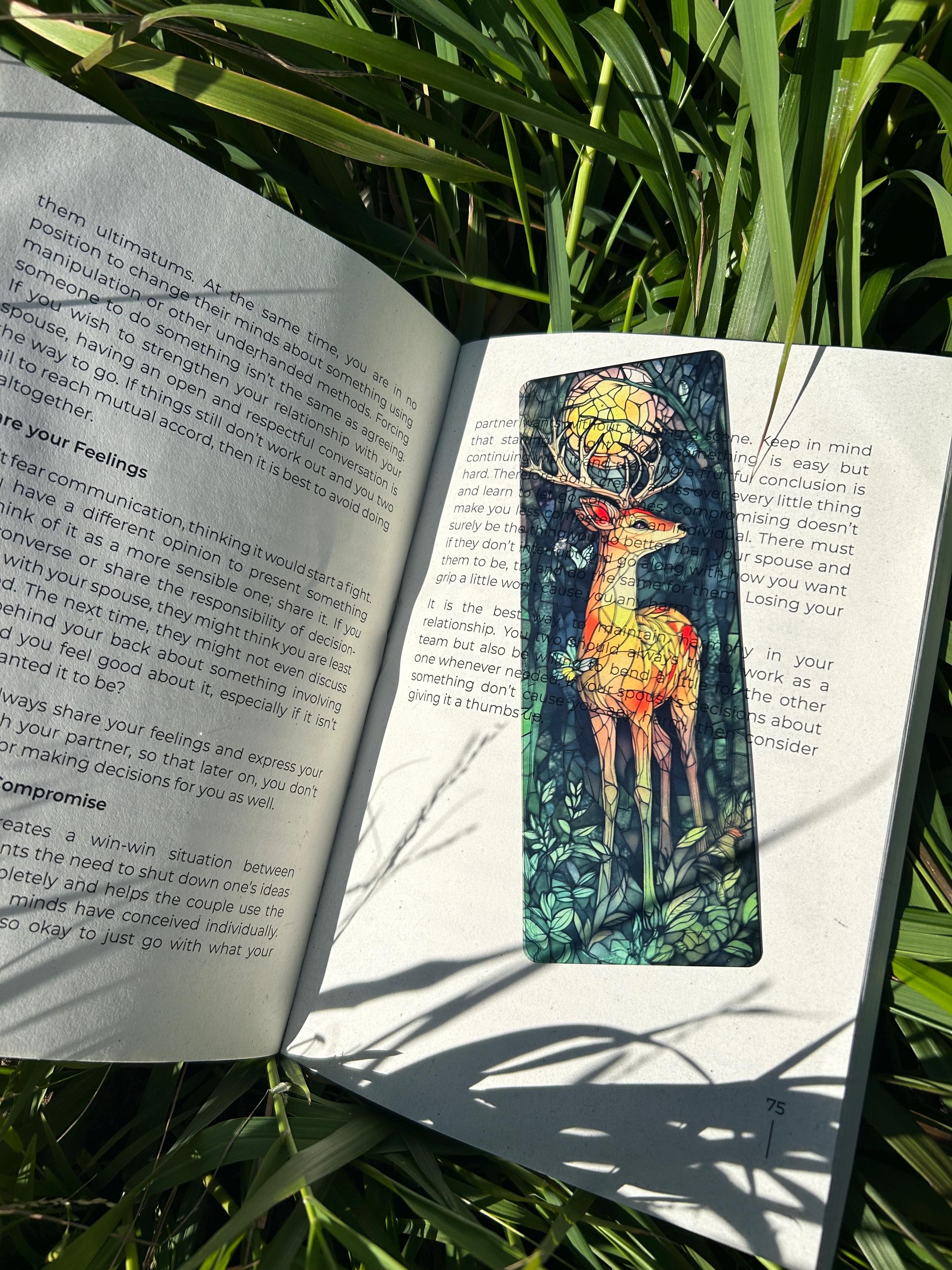 Magical Deer Bookmark – Handmade Fantasy Bookmark, Enchanted Forest Page Marker, Mystical Deer Gift, Unique Book Lover Accessory Magical Bookmarks