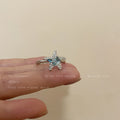 Blue Star Zircon Ring For Women, Luxury Niche High-End Index Finger Ring, Fashion Stackable Adjustable Band Vera Lux
