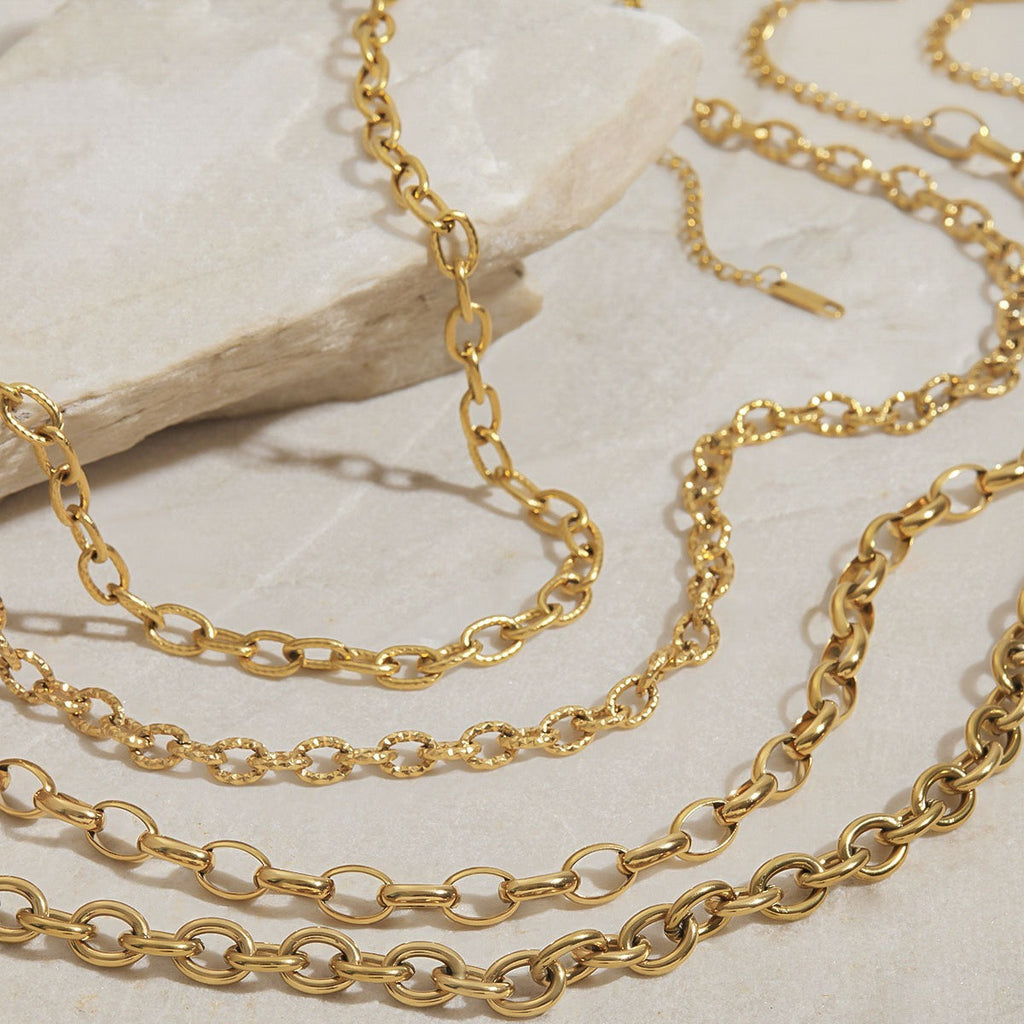 18K gold chain design exquisite simple necklace Vera Lux