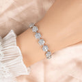 S925 Silver & Cubic Zirconia Camellia Bracelet Vera Lux