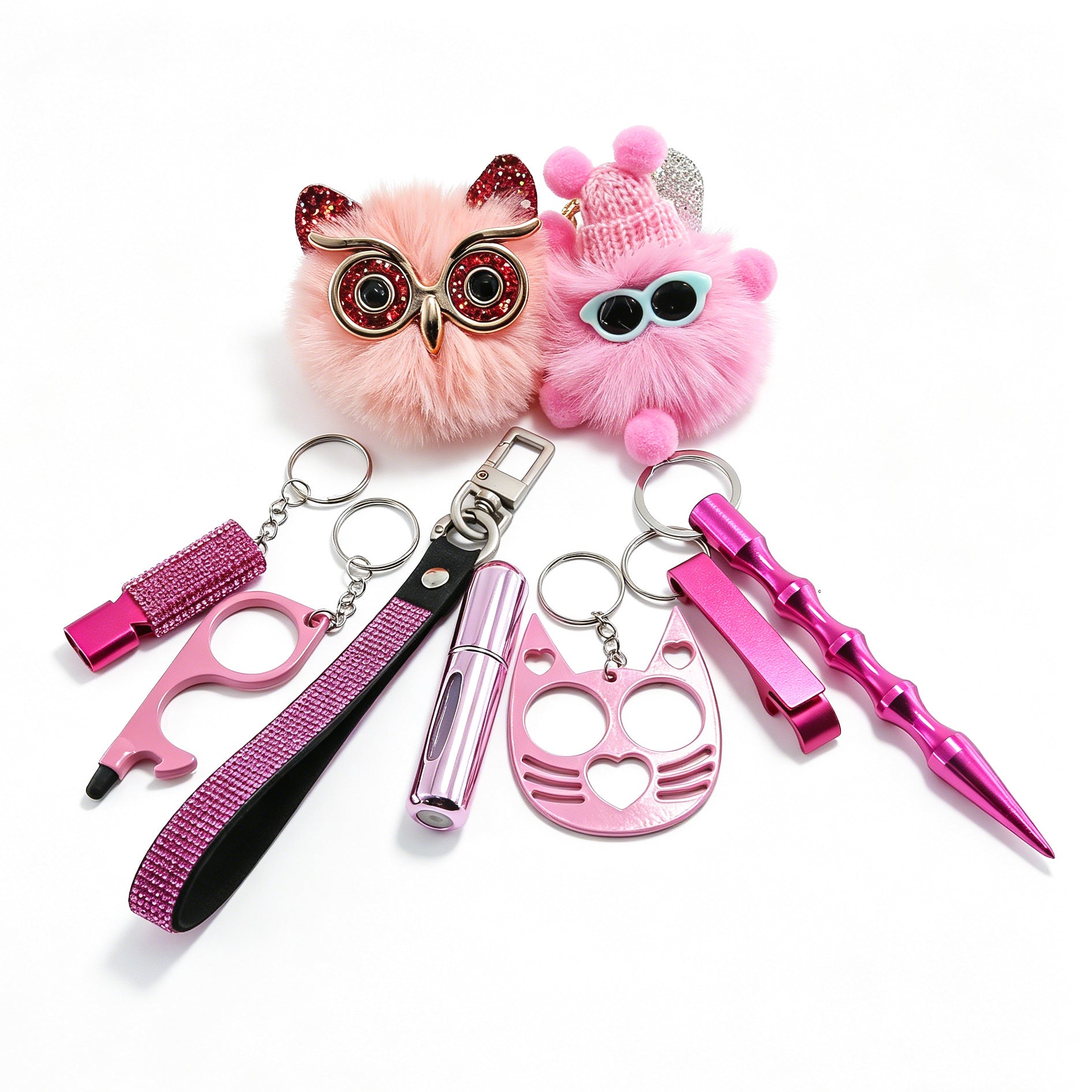 Ins Little Coal Ball Self-defense Keychain Vera Lux