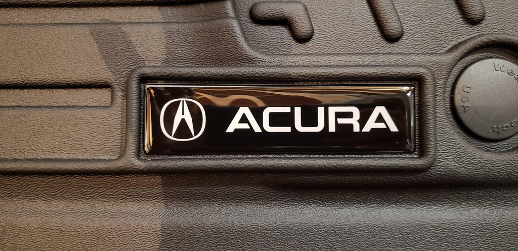 Acrylic Acura Emblem Inserts for Weathertech Floor Mats StickerFab