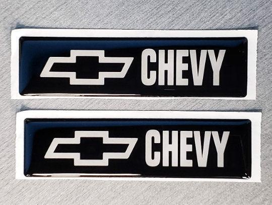 2x Domed Bowtie Emblem Inserts for Weathertech Floor Mats - Fits Chevy / Chevrolet StickerFab