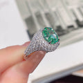 Resort-style Versatile Blue-green Zircon Open Ring Vera Lux