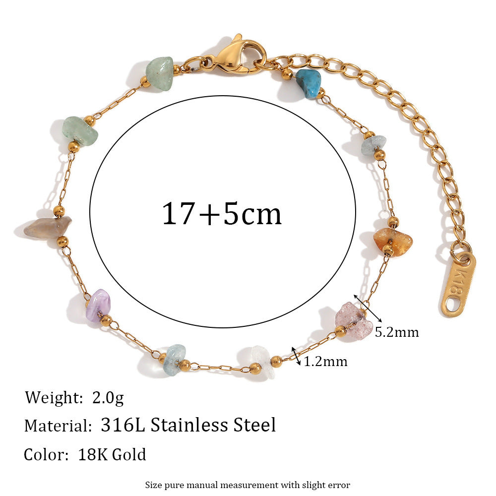 Fashionable Natural Pebble Handmade Bracelet Vera Lux