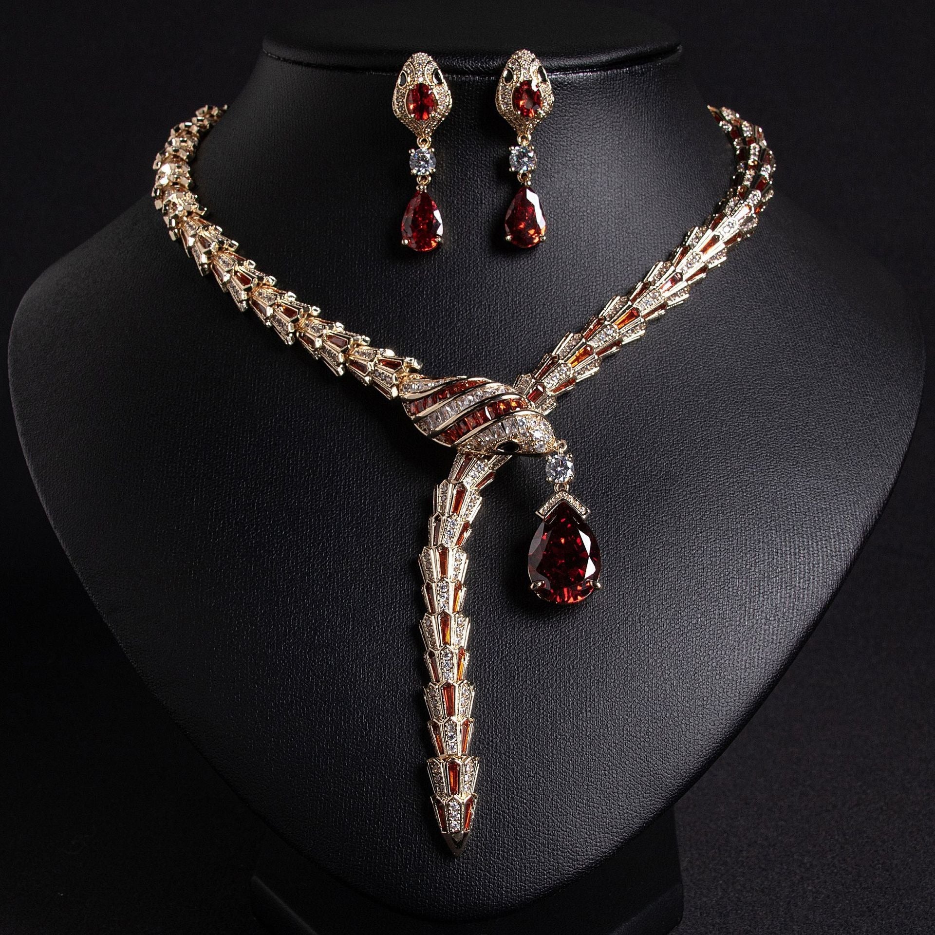 18k Gold Serpent Jewelry Set Vera Lux