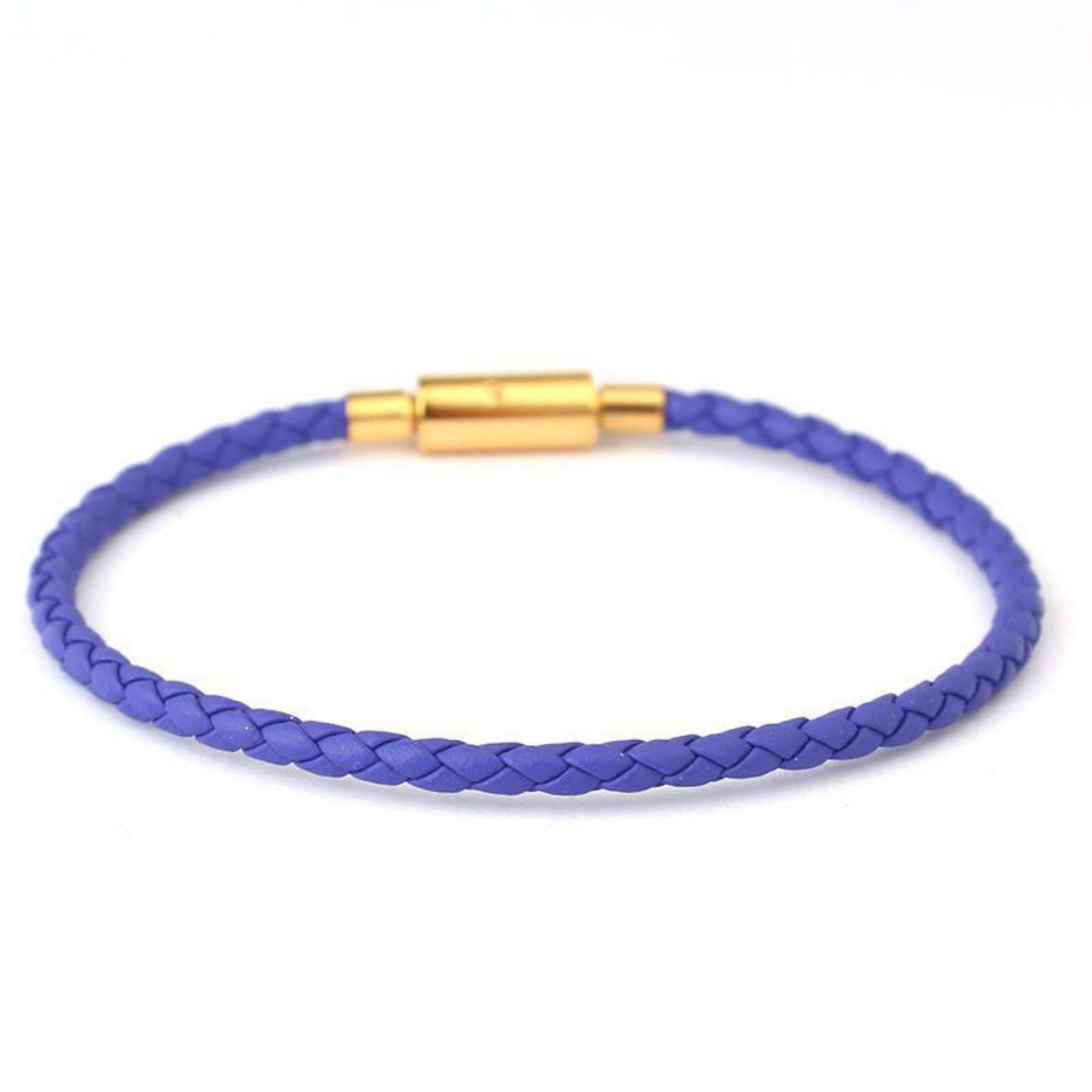 3.0mm Stainless Steel Leather Cord Bracelet With A Single Buckle And Wear-resistant Edging Vera Lux