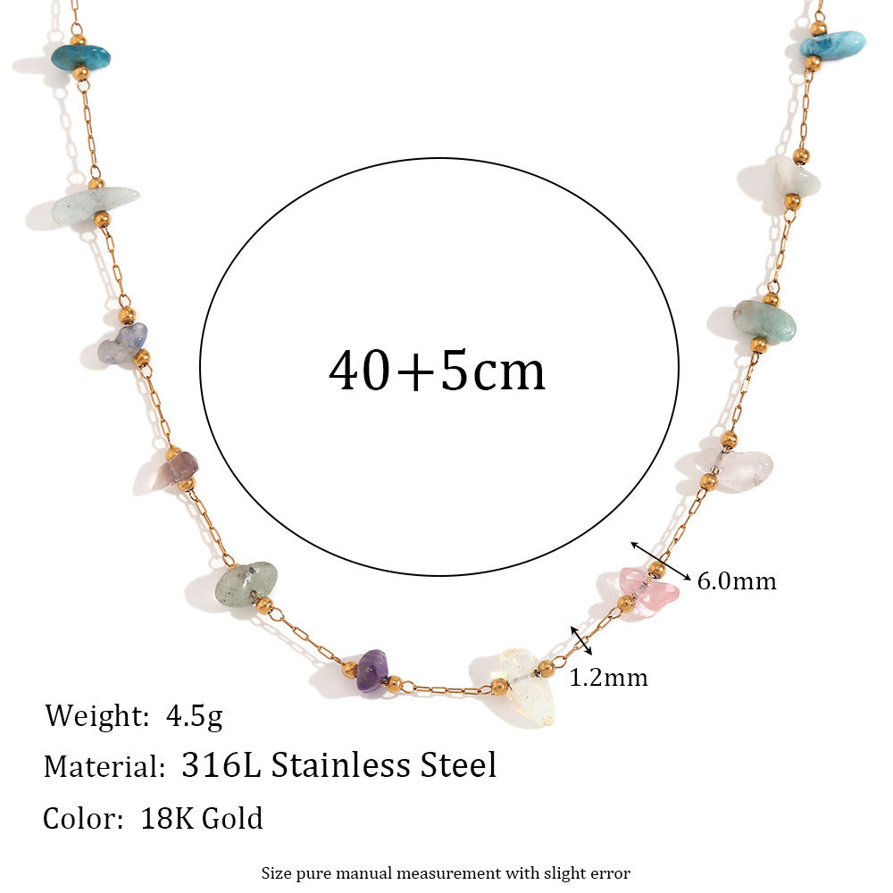Fashionable Natural Pebble Handmade Bracelet Vera Lux