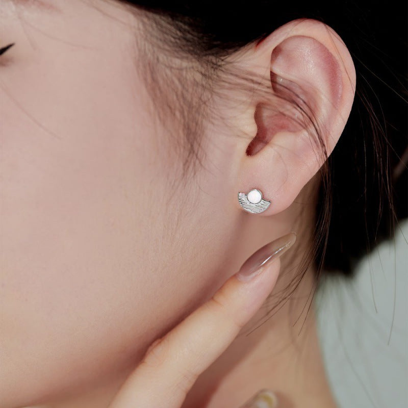 S925 Sterling Silver Opal Earrings For Women Niche Design Style Vera Lux