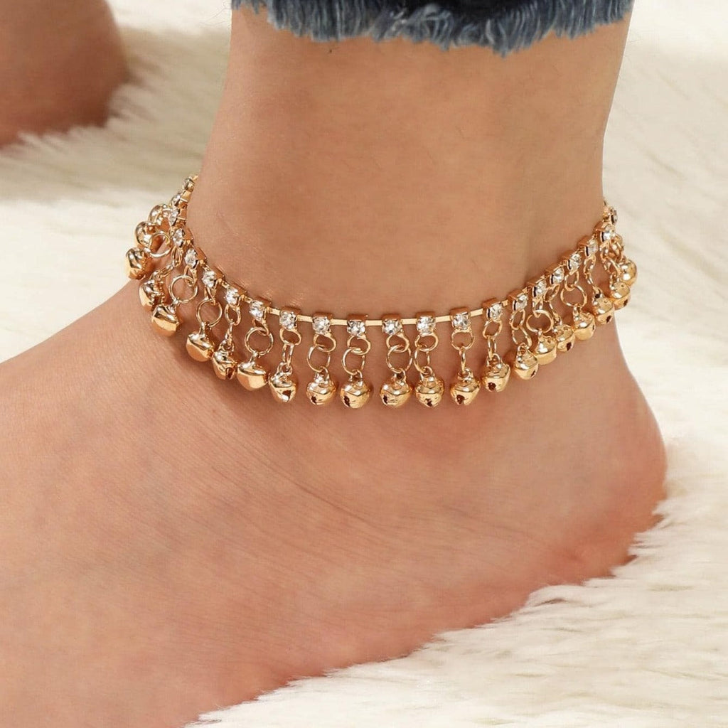 Diamond-encrusted Womens Beach Chain Anklet Vera Lux