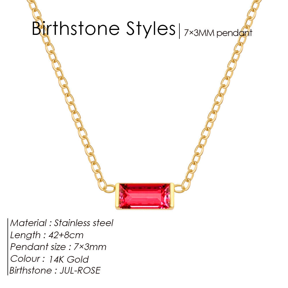 18K Gold-plated Layered Choker With A December Birthstone Pendant Vera Lux