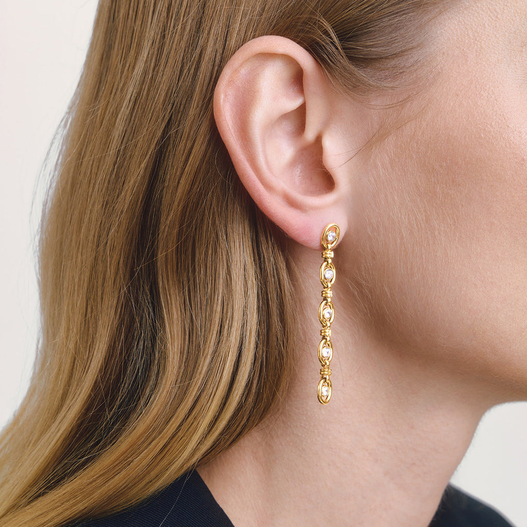 Zircon Chain Tassel Earrings and Bracelet Set Vera Lux