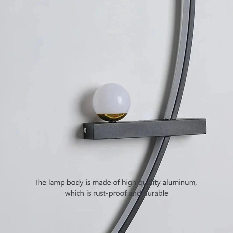 Modern LED Wall Lamp – Minimalist Art Design for Bedroom, Living Room, and Bathroom, Gold/Black My Store