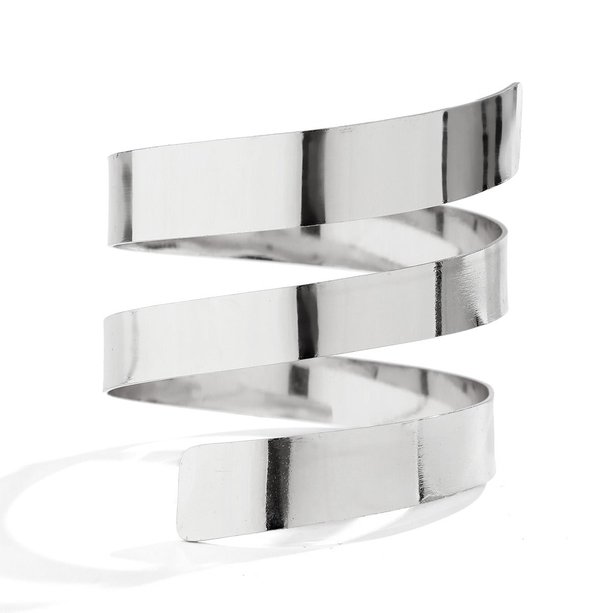 18k gold vintage bracelet wide-edge geometric punk style open bracelet Vera Lux