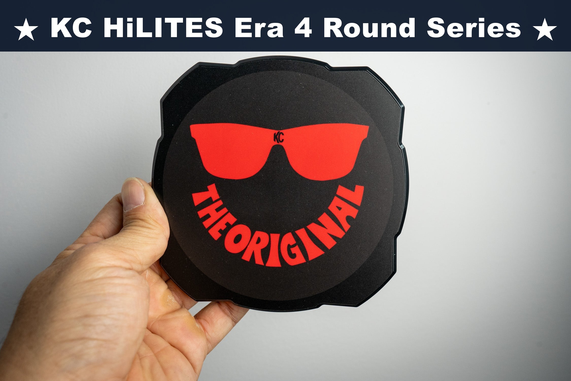 KC HiLITES Era 4 ROUND Series Light Cover Overlays - Universal StickerFab