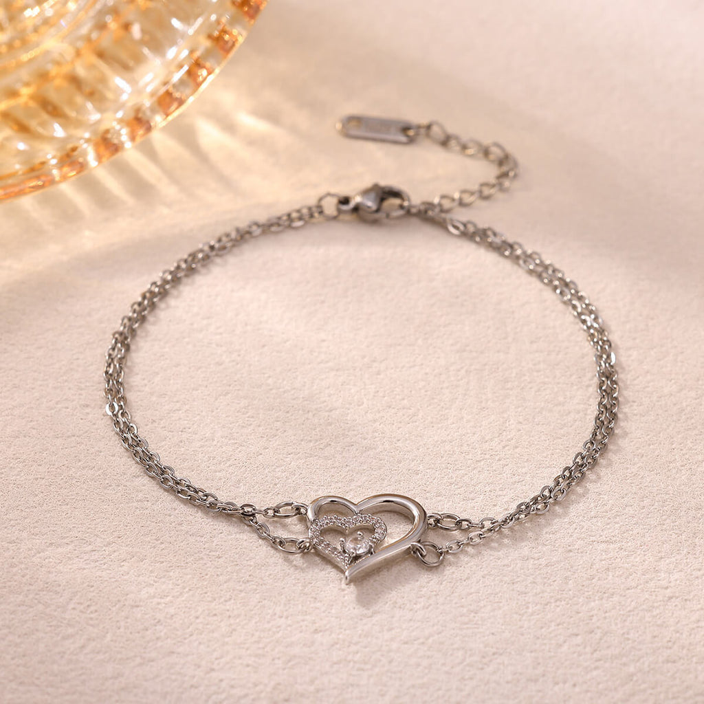 Adjustable Heart Zircon Bracelet For Women Vera Lux