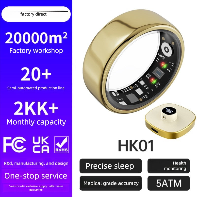 Smart Ring Heart Rate Blood Oxygen Sleep Monitor Step Counter & Female Cycle Tracker Vera Lux