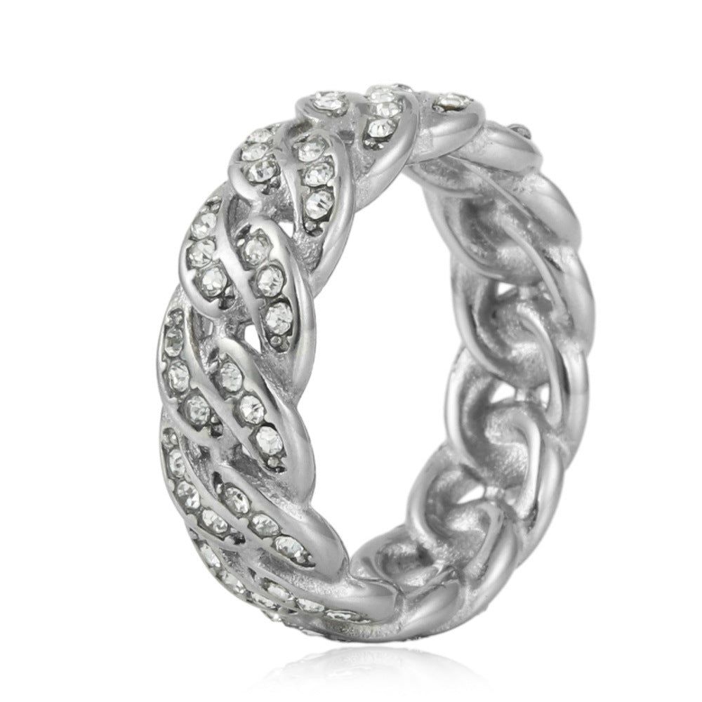 Personalized Punk Stainless Steel Chain Ring Vera Lux