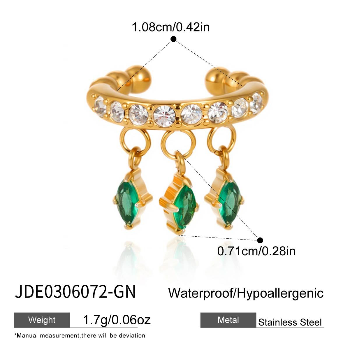 Green Zircon Hoop Earring Collection Vera Lux