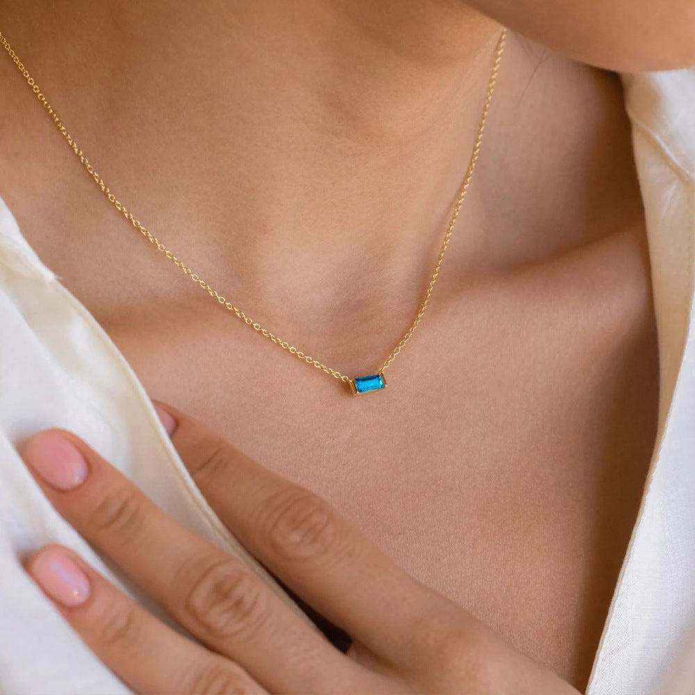 18K Gold-plated Layered Choker With A December Birthstone Pendant Vera Lux