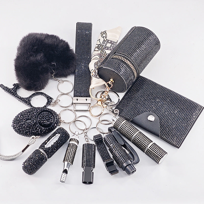 Multifunctional Portable Womens 12-Piece Keychain Set Vera Lux