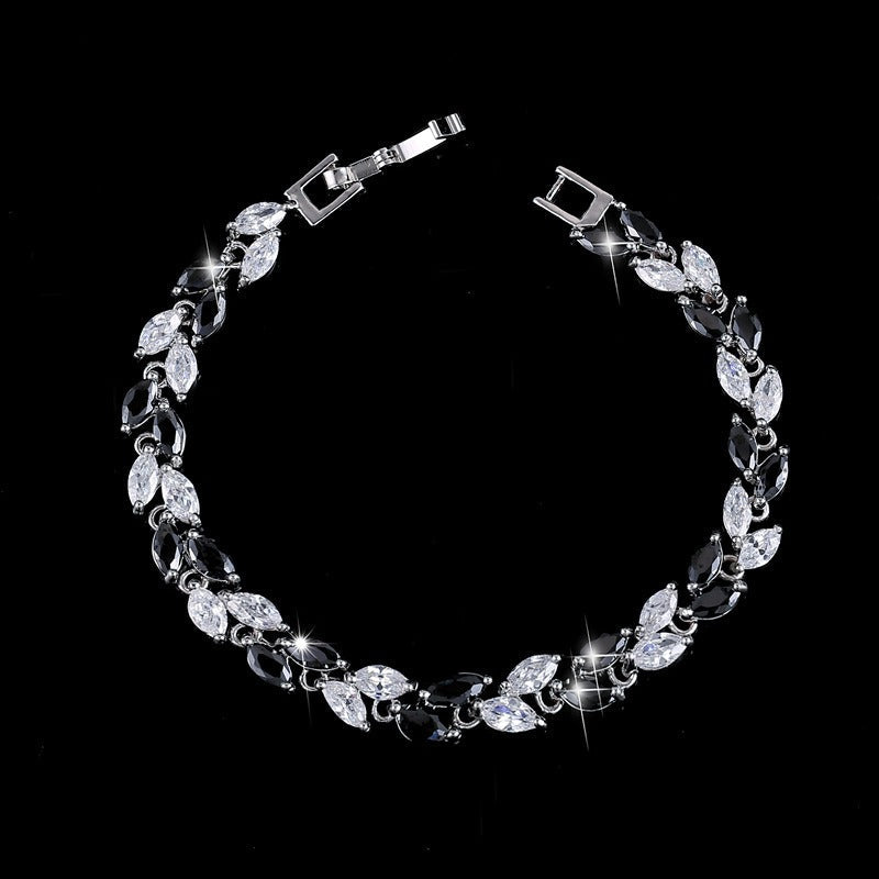 Small leaf zircon bracelet Vera Lux