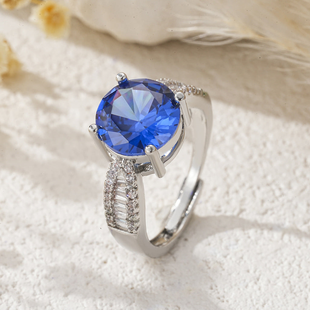 Women's Open Ring With Colorful Zircon Vera Lux