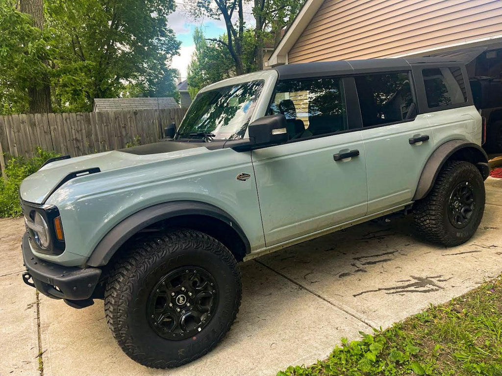 Stealth Paint Matched Side Window Overlays - 2021+ Bronco 4 Door StickerFab