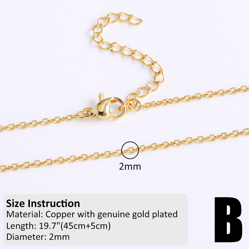 Copper-plated 18k Gold DIY Hip-hop All-match Chain Necklace Vera Lux