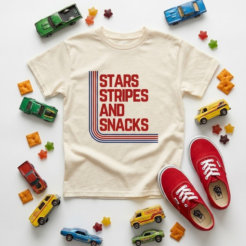 STARS STRIPES & SNACKS TEE - VINTAGE CREAM LITTLE RAD THINGS